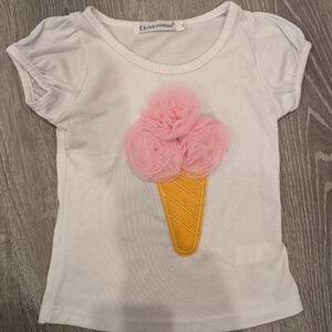 2T white shirt with ice cream design